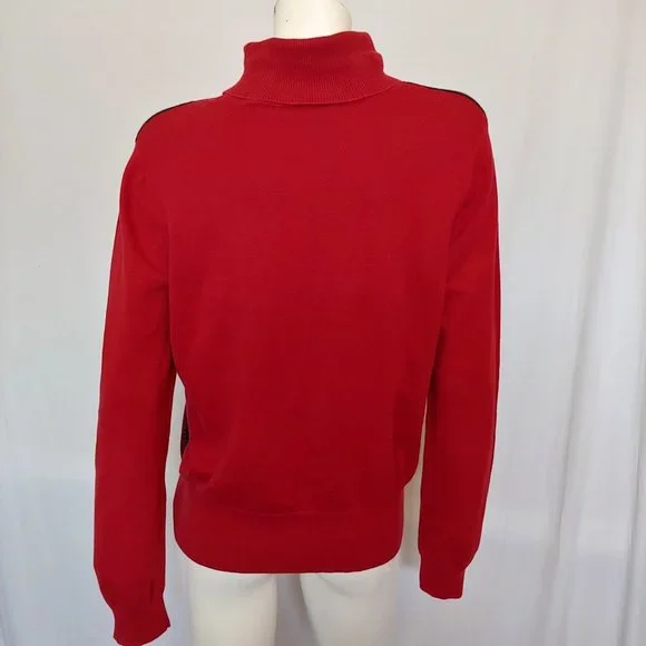 Villager by Liz Claiborne Cotton Argyle Pullover Sweater in wine/black - Picture 3 of 8